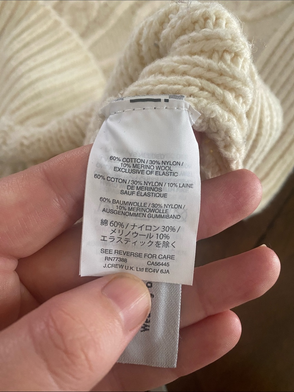 J.crew Cableknit Sweater With Fair Isle. Wool blend. Size L holiday winter warm. - Picture 6 of 8